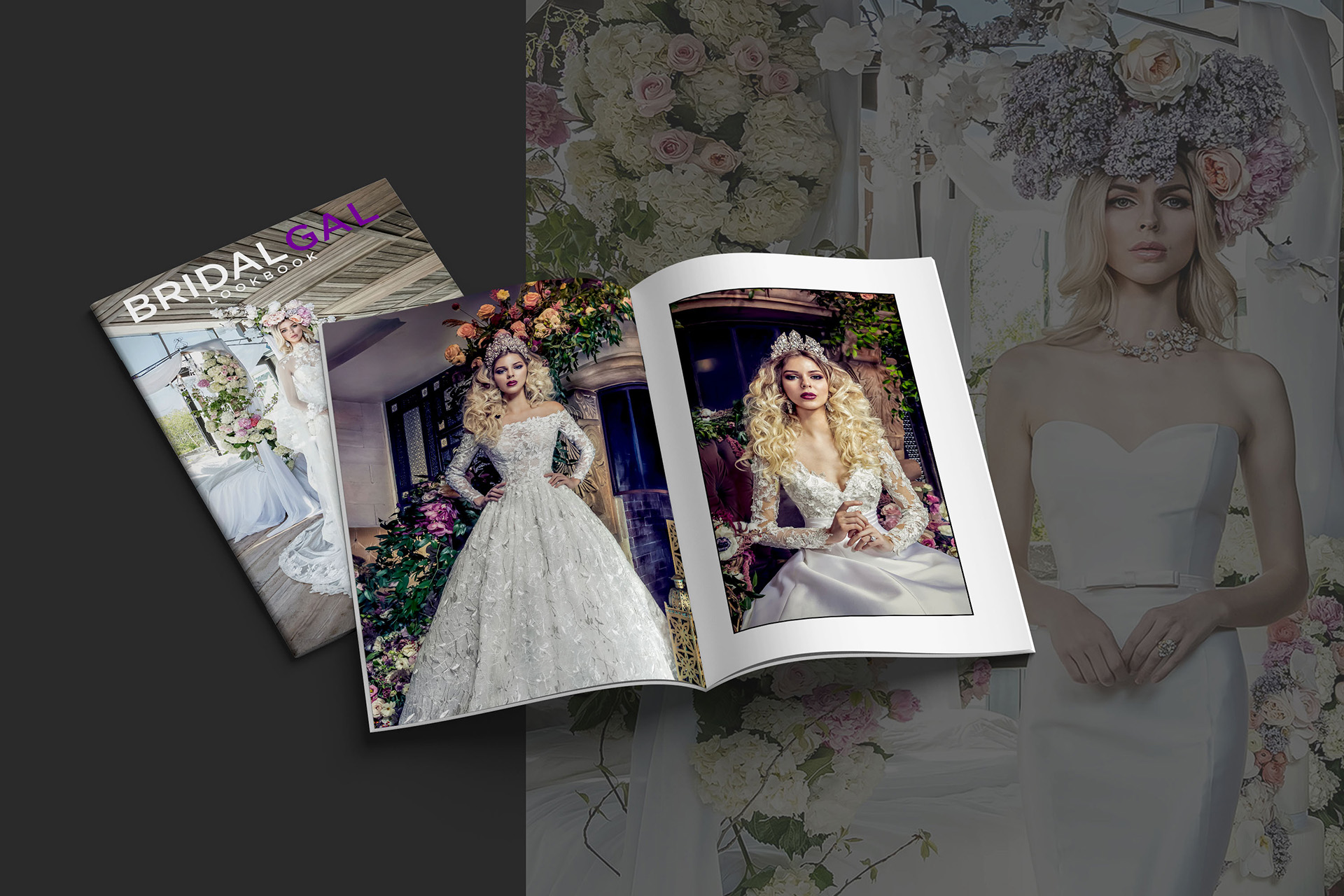 Print Design - Brand Identity - Case Studies - Couture Beauty For The Luxury Bride - BRIDALGAL - Palm Island Creative