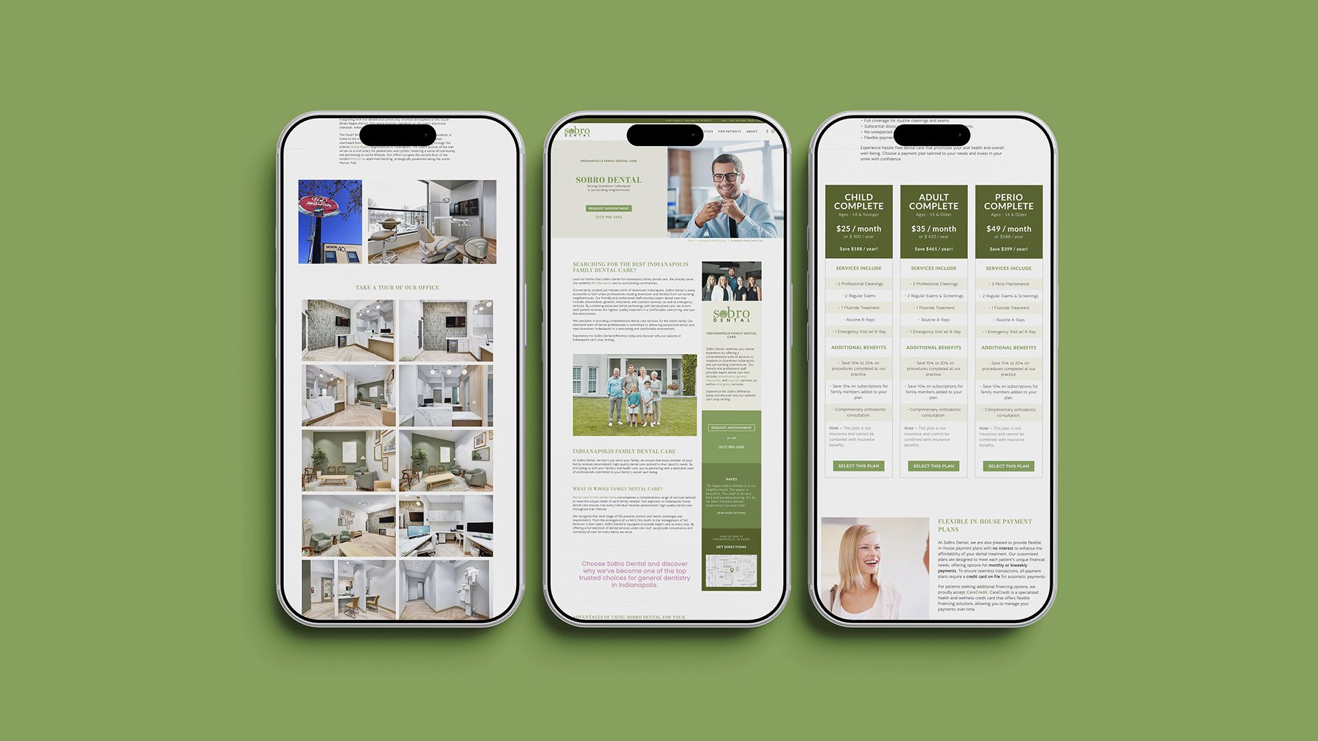 Website Design - Case Studies - Modern Dentistry Rooted In Community - SoBro Dental - Palm Island Creative