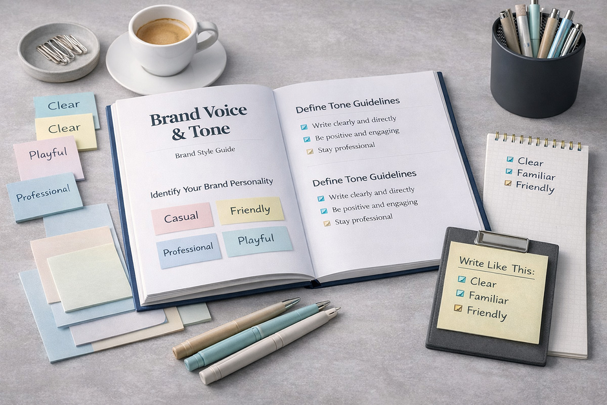 Brand Voice & Tone - Brand Identity - Palm Island Creative